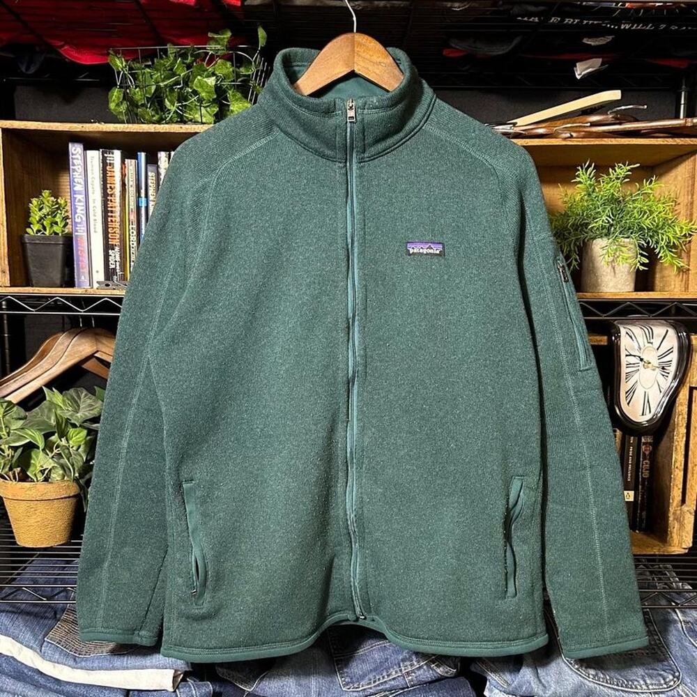 Patagonia Better Sweater Jacket Green Full Zip Sweatshirt Womens XL